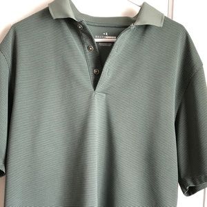 Men's Grand Slam  Striped Golf Polo - Green